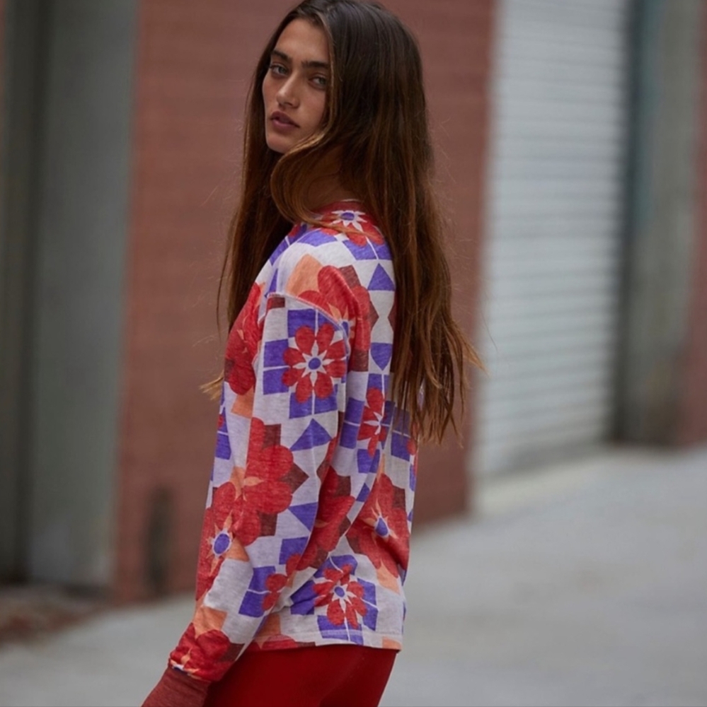 Free People Movement Keep Rolling Printed Tee - Picture 2 of 4